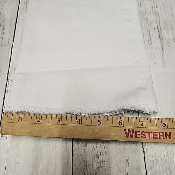 Pistola White Denim Raw Hem Ankle Crop Jeans Stretch Casual Size 27 25" Inseam - Picture 16 of 16